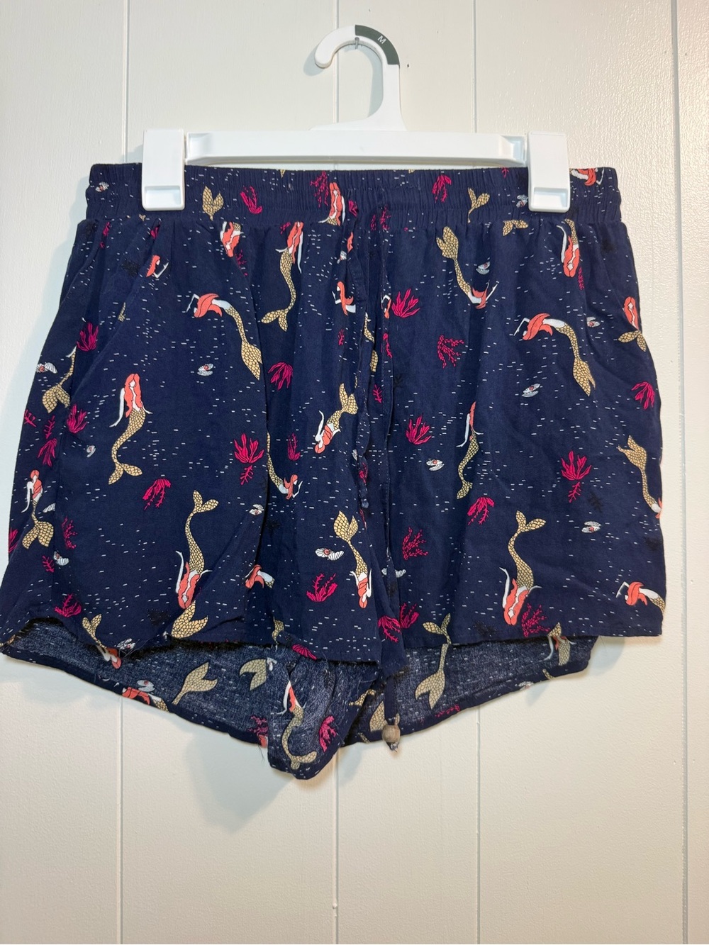 Louche Quenby Mermaid Women's M Navy Soft shorts. Summer, Vacation, Coastal